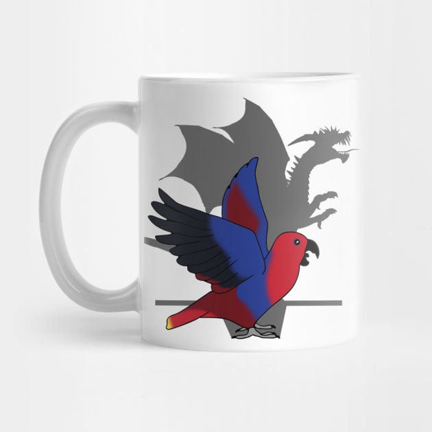 Female Eclectus Dragon Shadow by FandomizedRose